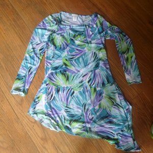 Jon Den lg sleeve dress,,nwot,szM asymetrical hem.